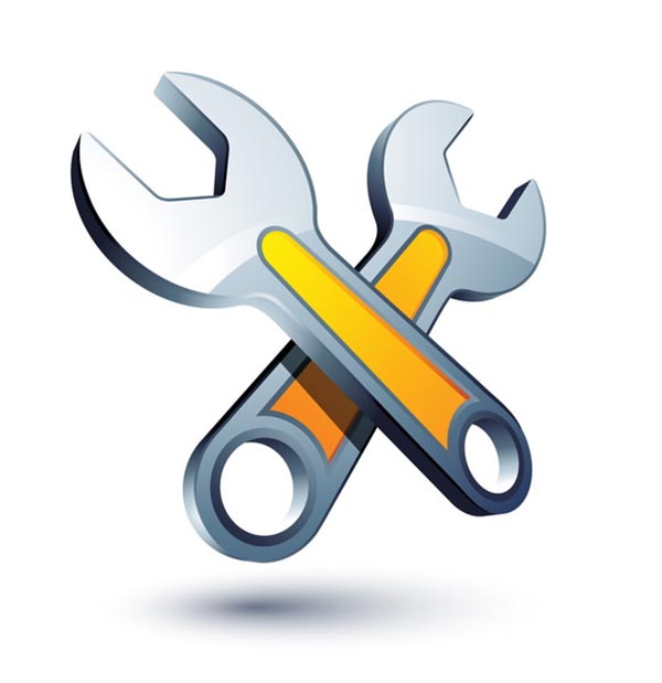 Crossed wrenches icon representing HVAC repair and maintenance services for cooling and heating systems.